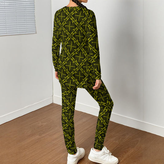 Tapa Long Sleeve Workout Set Green